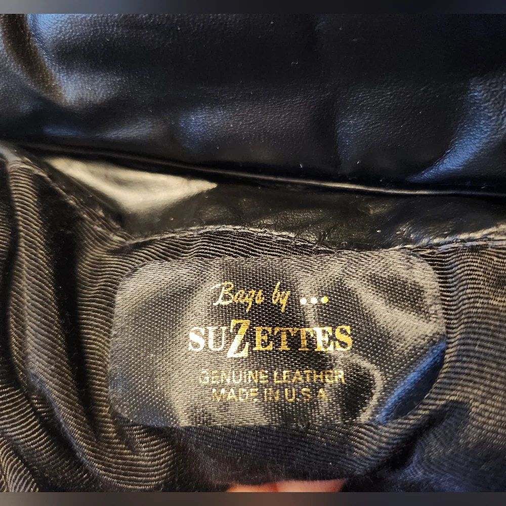 Vintage Purse Sequined, Beaded Black Leather, Bags By SuZettes EUC 80s, Formal